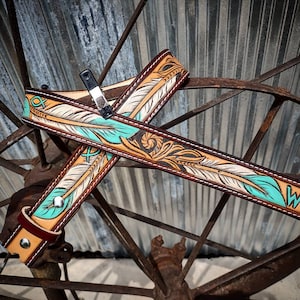 Custom tooled leather belt