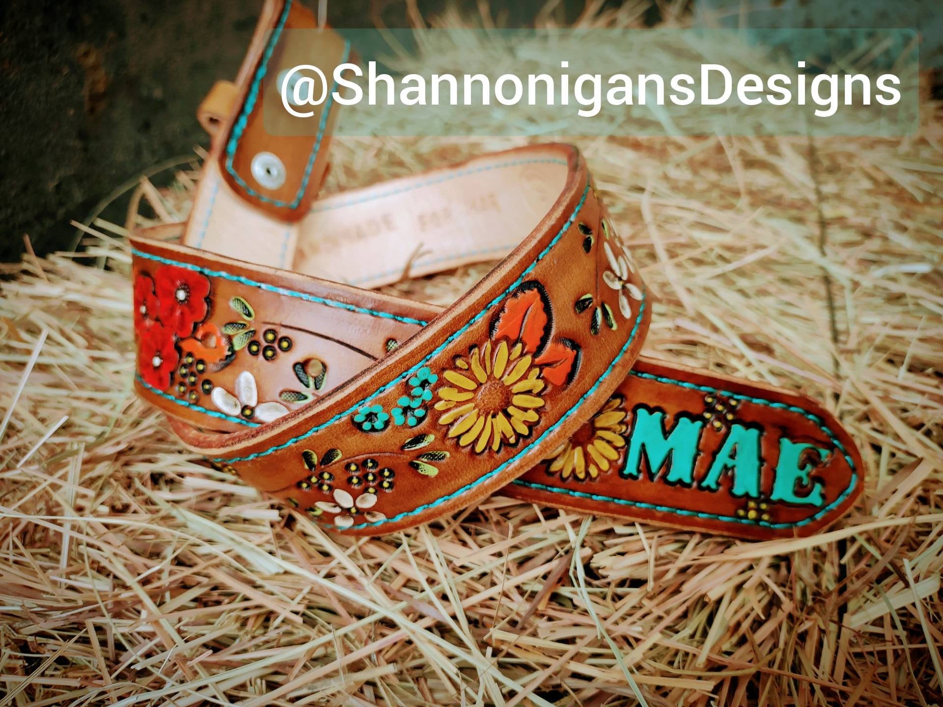 Womens Leather Belt Daisy - Etsy