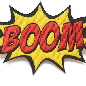 10 Pcs Boom Patch 2 Inch Iron On Patch Embroidery, Custom Patch, High Quality Sew On Badge for Denim, Sew On Patch, Applique