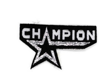 10 Pcs Champion Patch 1.5 Inch Iron On Patch Embroidery, Custom Patch, High Quality Sew On Badge for Denim, Sew On Patch, Applique