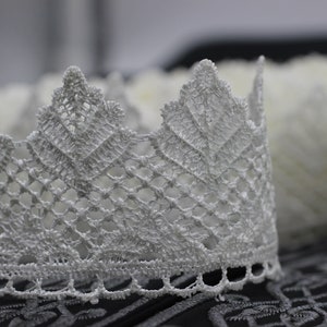 40mm 8 Meters Cream Bridal Guipure Lace Trim | 1.57 Inches Wide Lace Trim with Leaves | Bridal Lace | Cream Lace | Guipure Lace Fabric