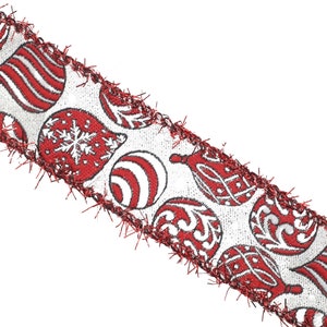 Cinta de jacquard con adornos navideños de 1,37 pulgadas, cinta de adorno bordada con purpurina para Navidad, adorno de Año Nuevo, adorno de decoración navideña cortado a medida