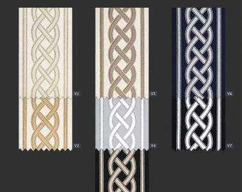 68 mm Embroidered Ribbons (2.67 inch), Jacquard Trims, Sewing Trim, drapery trim, Curtain trims, Jacquard Ribbons, trim for drapery, 177