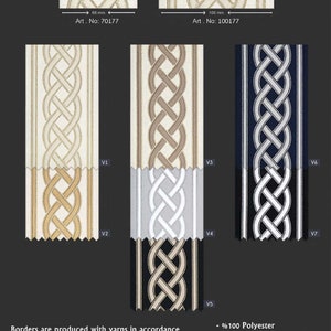 68 mm Embroidered Ribbons (2.67 inch), Jacquard Trims, Sewing Trim, drapery trim, Curtain trims, Jacquard Ribbons, trim for drapery, 177