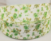 25 mm Green Clove Printed Ribbon 0.98 inches - Floral embroidered trim - Flower trim -Multicolor Ribbon