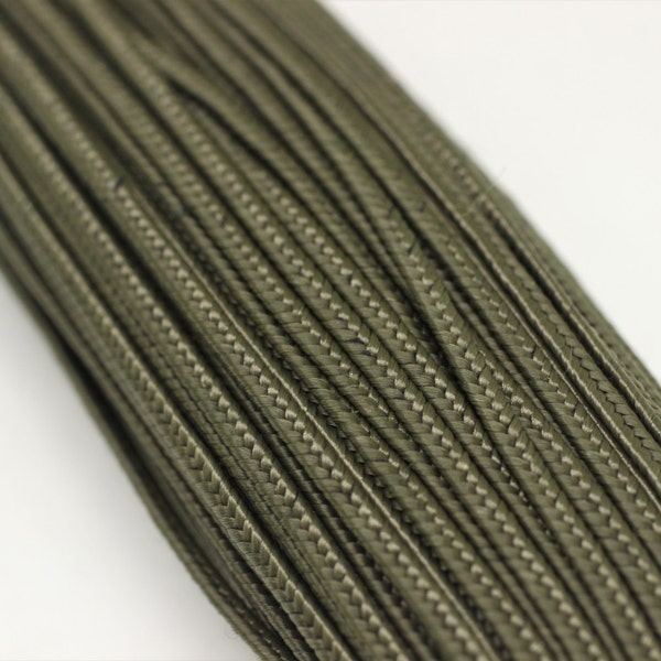 Soutache Cord - Military Green Braid Cord - 2 mm Twisted Cord - Soutache Trim - Jewelry Cord - Soutache Jewelry - Soutache Supplies