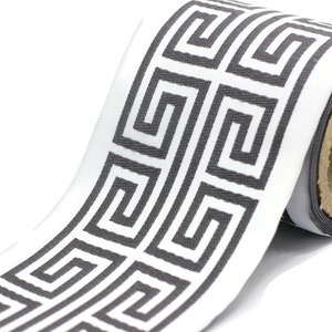 100 mm Elegant Greek Key Border, Curtain trims, Sewing Trim, drapery trim, Athena Chinoiserie ribbon Gimp Drapery, Home Decor 176 V8