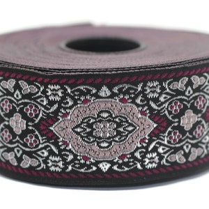 35 mm colorful Medieval Motive Woven Border (1.37 inches), jacquard ribbon, Embroidered ribbon, Sewing trim, Scroll Jacquard trim, 35589