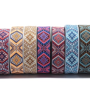 25 mm Colorful Curtian ribbon, Jacquard ribbon, 0.98 inc, Decorative ribbon, Craft Ribbon, Jacquard trim, costume ribbon, sewing trim, 25708