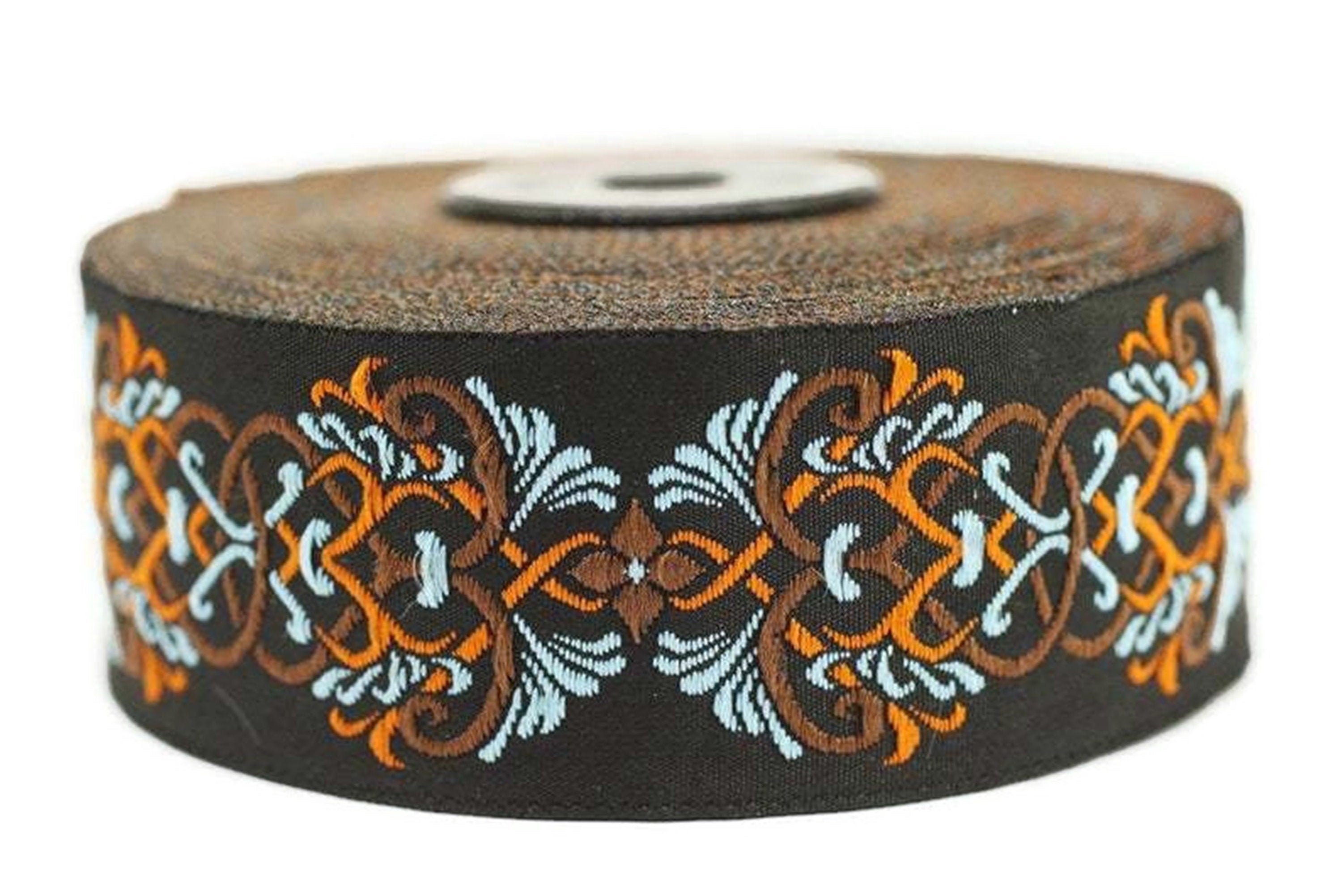 35 Mm Medieval Motive Colorfull Jacquard Ribbons (1.37 Inches ...