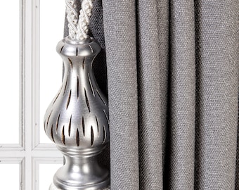 Elegance Curtain Tassel Tiebacks, Cream Drapery Holdbacks, Rope Tiebacks, curtain hardware, Tassel Length 15" , Spread 35" (90cm)