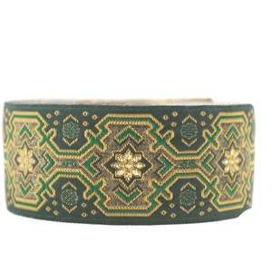 35 mm Yellow Vintage ribbon, Jacquard trims (1.37 inch), Decorative Craft Ribbon, Sewing trim, trim by the yards, Celtic ribbon trim, CNK10