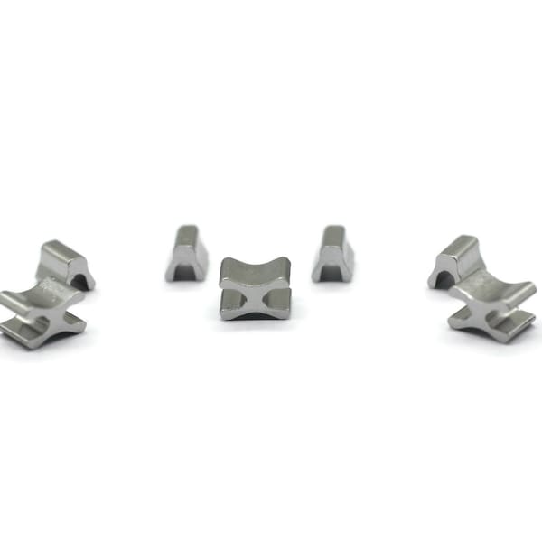 25/50/100 Set of Silver Tone Zipper Stops, #5 Zipper Stop, Zipper Top & Bottom Stop Set, Zipper Stopers