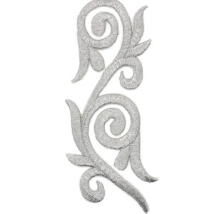 10 Pcs Silver Patch 4.6X1.6 Inches Iron On Patch Embroidery,  Celtic Custom Patch, High Quality Sew On Badge for Denim, Sew On Patch