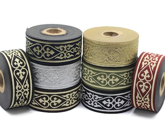 35 mm Royal Celtic Jacquard ribbons (1.37 inch), Choose Your Color, Jacquard trim, ribbon trim, trimming, sewing trims 35068