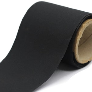 Rubans brodés unis noirs de 100 mm (3,93 pouces), garnitures jacquard, garnitures à coudre, garnitures de draperies, rubans jacquard, garnitures pour draperies, 202 V1