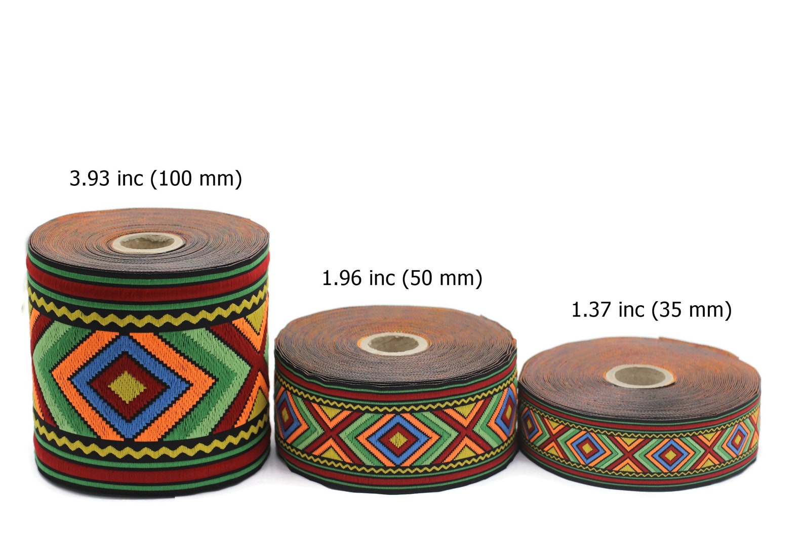 100 Mm Colorful African Motif Ribbon 3.93 Inches Vintage - Etsy