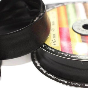 30 mm Schwarzes Nähband, Leder Schrägband, Nähbindung, Borte (0,78 inches), Ledernähband, Schrägband