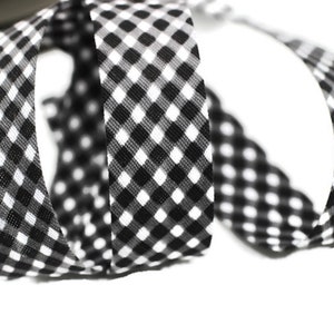 30 mm Black Bias Tape, Cotton bias tape,  bias binding, trim (1.18 inches), polka dot cotton bias, fold binding, Bias Tape, CBE10