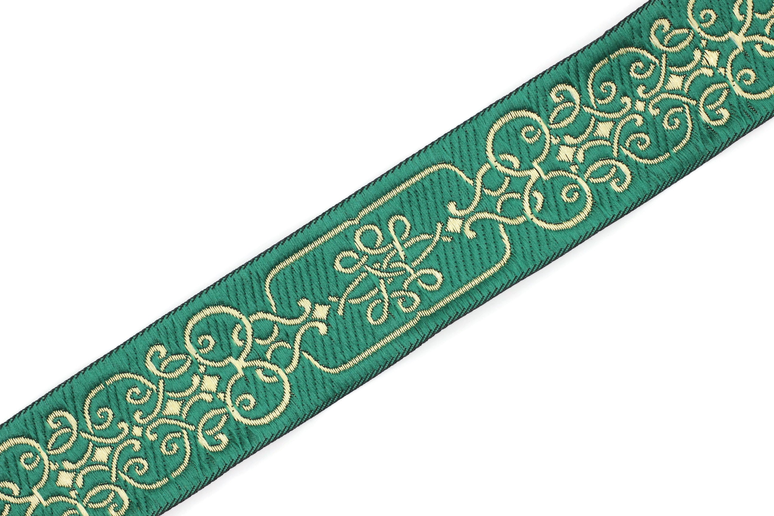 nao ribbon様 35 Mm Green Celtic Claddagh Jacquard Ribbon (1.37 Inches