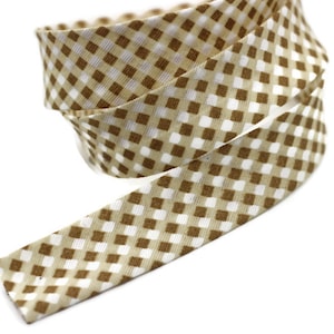 30 mm Brown Bias Tape, Cotton bias tape, bias binding, trim (1.18 inches), polka dot cotton bias, fold binding, Bias Tape, CBE09