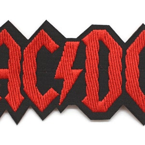 May include: Red embroidered AC/DC logo patch on a black background.