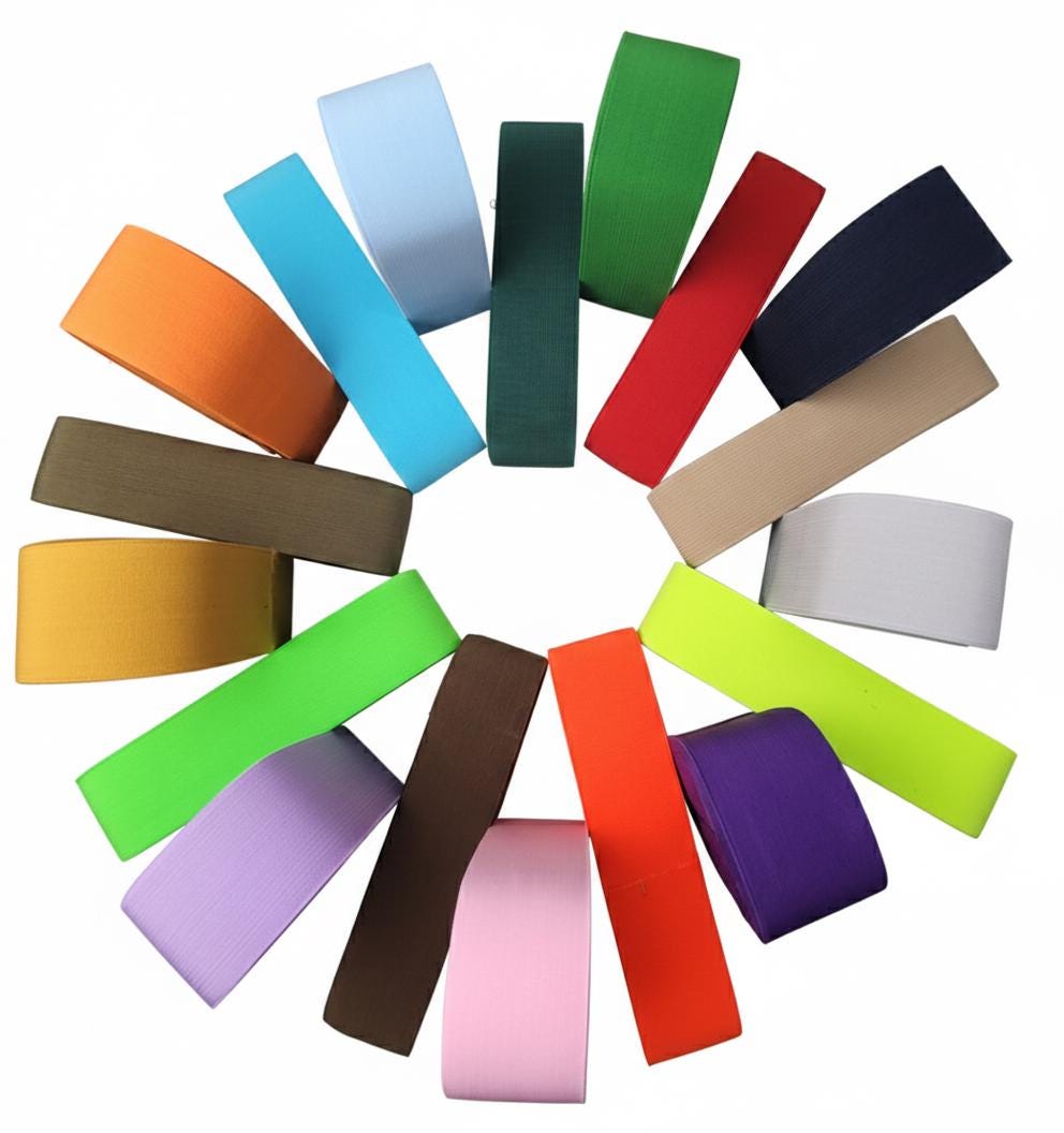 2 Inch Wide Elastic Band for Sewing, Soft Stretch Waistband Elastic ...