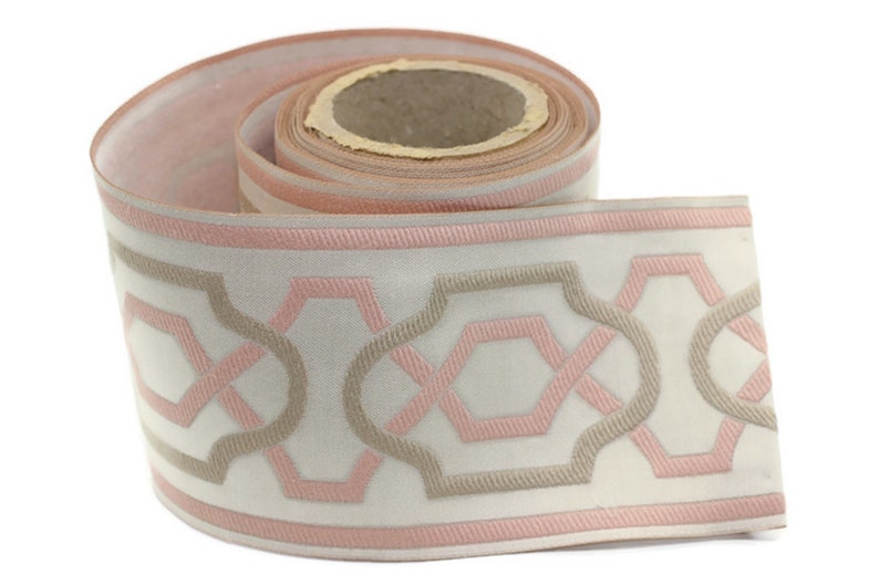 Light Pink 100 mm Embroidered Ribbons 3.93 inch Jacquard Etsy