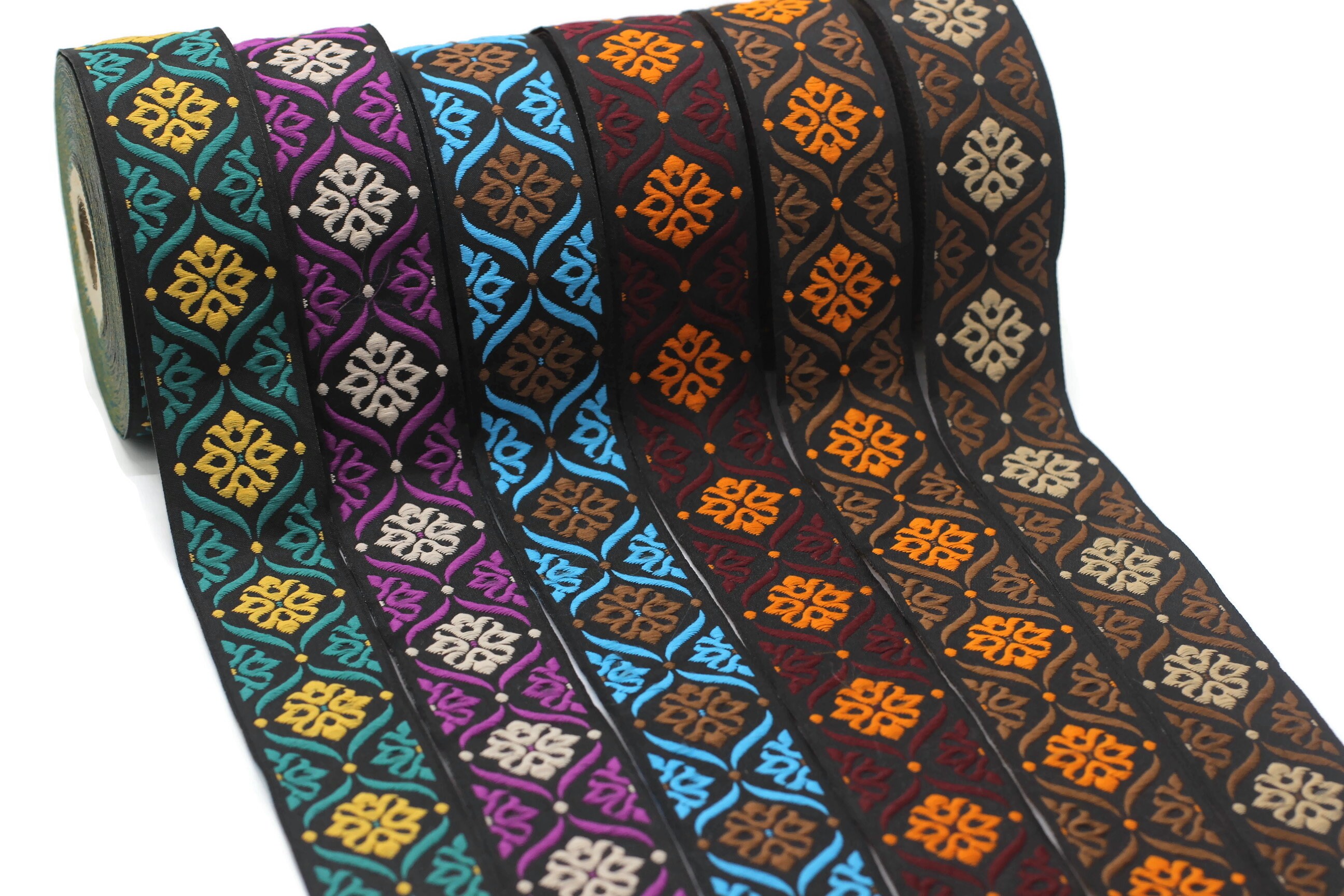 m*i様 ANDREA&Co. yukko JACQUARD RIBBON DR 35 Mm Mediterranean Ribbon (1.37 Inches), Jacquard Ribbon