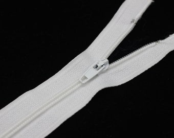 10 pcs White Zippers, 60 cm, 23.6 inc zipper, pants zipper, zipper for pants, zipper, bag zipper, zippers, wallet zipper,