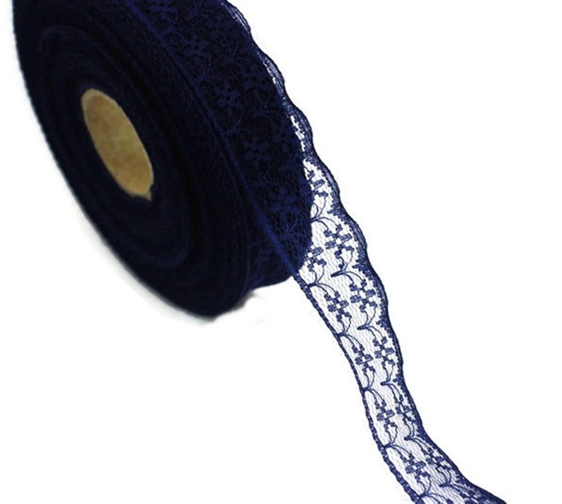 25 Mm Navy Blue Lace Trim Seam0.98 Inches Binding Hem Tape Etsy