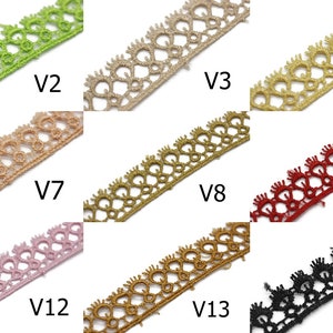 8.74 Yards Anatolia Key Bridal Guipure Lace Trim | 0.68 Inch Wide Lace Trim | Bridal Lace | French Guipure | Lace Fabric TRM017