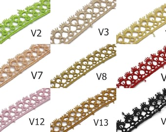 8.74 Yards Anatolia Key Bridal Guipure Lace Trim | 0.68 Inch Wide Lace Trim | Bridal Lace | French Guipure | Lace Fabric TRM017