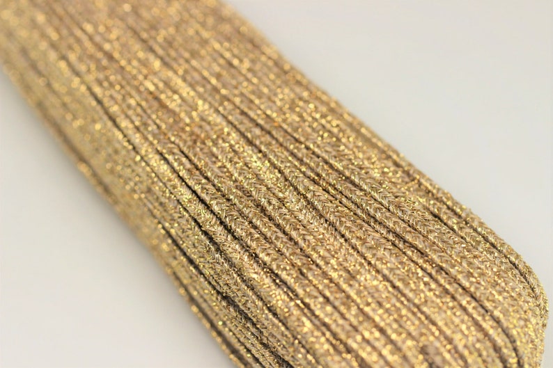 Soutache Cord - Metallic Safran Braid Cord - 2 mm Twisted Cord - Soutache Trim - Jewelry Cord - Soutache Jewelry - Soutache Supplies