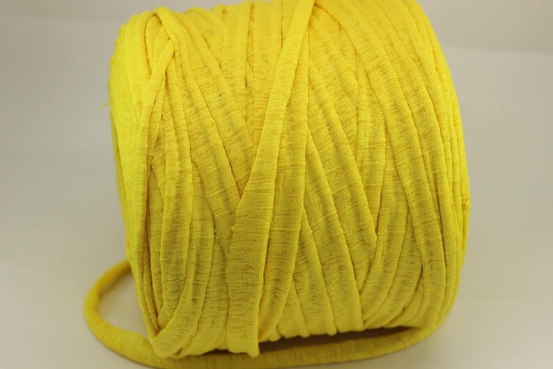 Yellow Tshirt Yarn Cotton Yarn Recyled Fabric yarn home Etsy