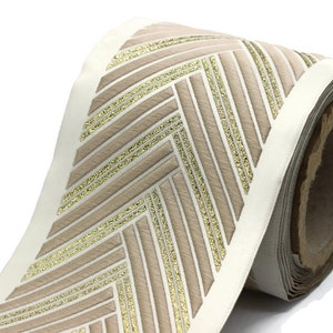 Rubans brodés 100 mm (3,93 pouces), bordures jacquard, bordure pour couture, bordure de tenture, bordures de rideaux, rubans jacquard, bordure pour tenture, 180 V1