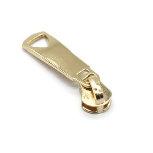 Goldfarbener Reißverschluss-Pull, 43 mm (1,7 Zoll) # 5 Metall-Reißverschluss-Schieber, Reißverschluss-Teil, Reißverschlusskopf, Taschen-Reißverschluss