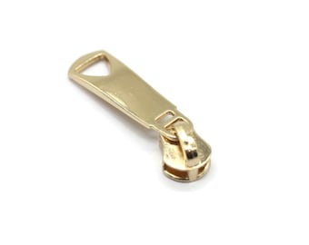 Gold Tone Zipper Pull, 43 mm(1.7 inches) #5 Metal Zipper Pulls, Zipper Sliders, Zipper Tab, Zipper Part, Zipper Head, Bag Zipper Pulls
