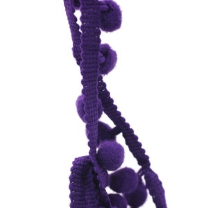 10 mm Dark Purple Pom Pom Trim Garland, Home Decor, Handicrafts, Accessories, Sewing Accessories, Mini pom pom, sewimg trim, costumes design