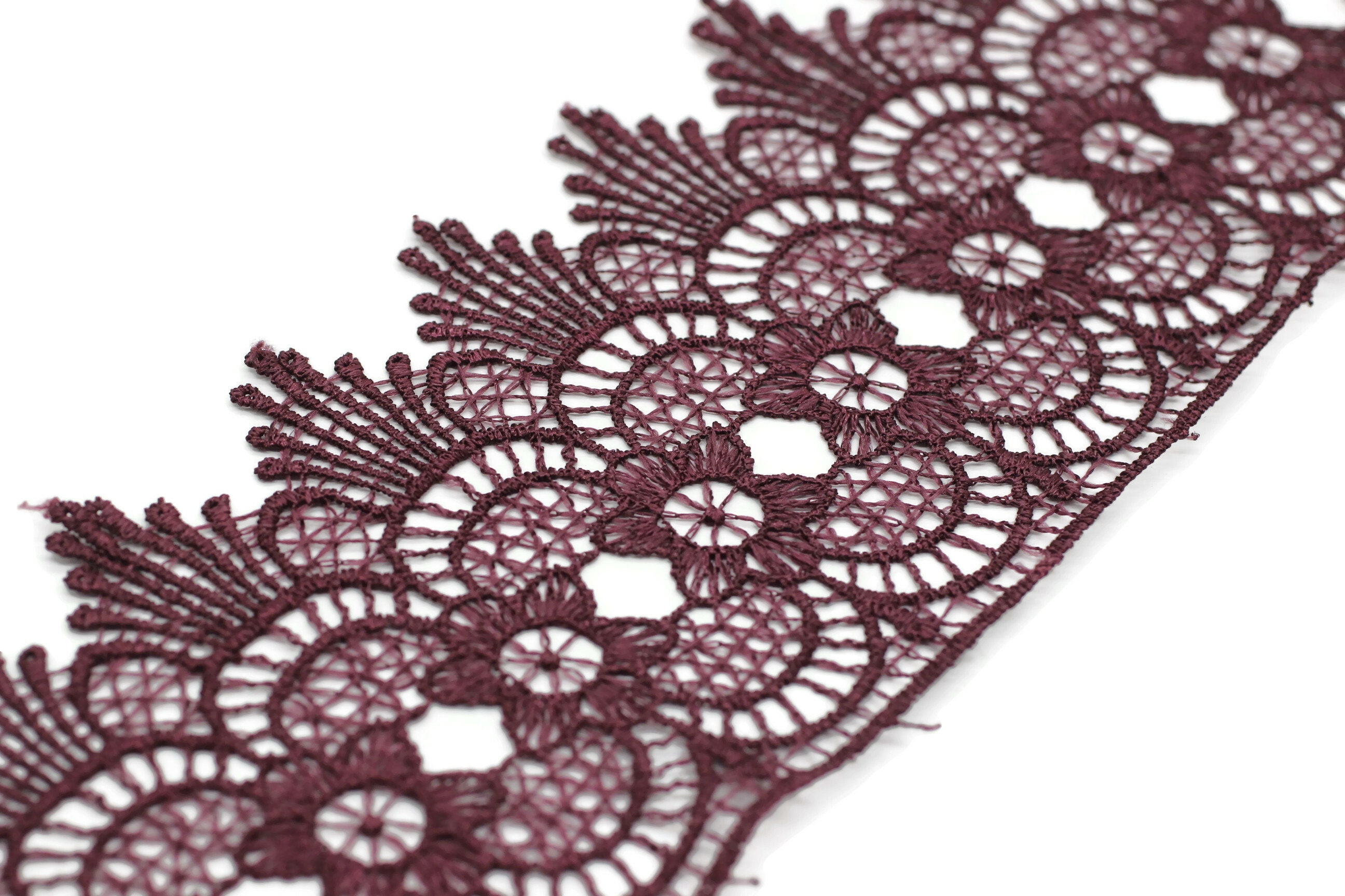 Grey Guipure Lace 