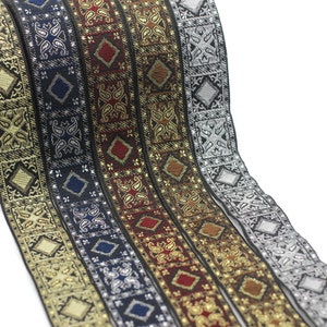 25 mm Geometric Jacquard trim (0.98 inches), vintage Ribbon,  Decorative Craft Ribbon, Sewing, Jacquard ribbon, Trim, 25587