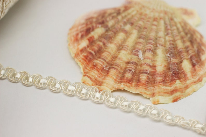 Cream Sewing Trim - Decorative Trim - Braid Sewing Ribbon - Embellishing Supplies - Zig Zag Trim - Decoration Supplies