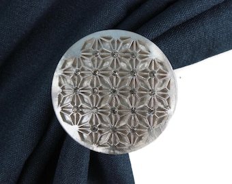 Geometric Curtain Holders, Rhinestone Bright White Ties, Vintage Curtain Holder, Curtain Pull Back, Curtain Hook Back, Curtain Loop