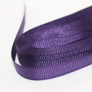 Cinta de grosgrain violeta oscuro de 10 metros (10,93 yardas), 10/20/30/40 mm, cinta, grosgrain grueso y resistente, cinta violeta, cinta de grosgrain