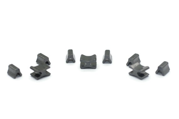 25/50/100 Set of Gunmetal Zipper Stops, 5 Zipper Stop, Zipper Top & Bottom  Stop Set, Zipper Stopers 