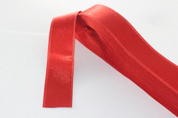 Satin Red Ribbon Double Faced (10mm wide and 25 meters long)