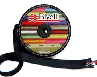 Cinta al bies de satén de 20 mm, cinta al bies negra, ribete (0,78 pulgadas), cinta al bies, bies, cinta, cintas, costura al bies