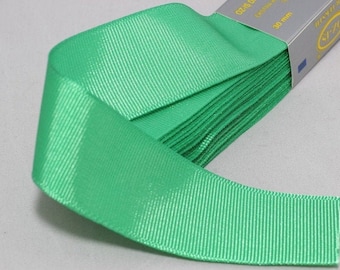 10 meters 10.93 yrds - 10/20/30/40mm Green Grosgrain Ribbon - Ribbon - Strong Thick grosgrain -