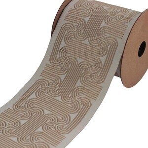 3.9" Curtain Trim Tape, Upholstery Trims, Fabric Trimmings, Drapery Banding, Drapery Trim Tape, Jacquard Ribbon, curtain trim ideas 205 V4