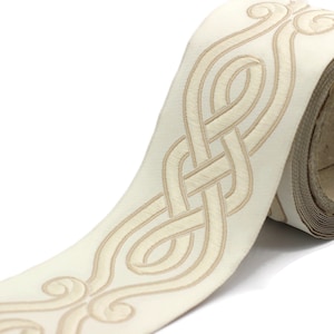68 mm Embroidered Ribbons (2.67 inch), Jacquard Trims, Sewing Trim, drapery trim, Curtain trims, Jacquard Ribbons, trim for drapery, 142 V2